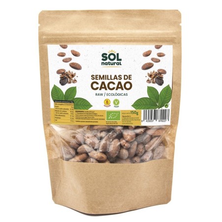 Cacao semillas crudas raw SOL NATURAL 150 gr BIO