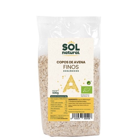 Copos avena finos SOL NATURAL 500 gr BIO