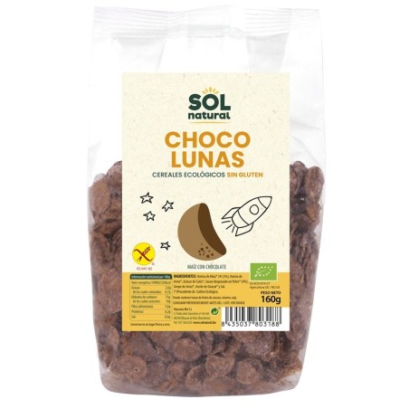 Choco lunas sin gluten SOL NATURAL 160 gr BIO