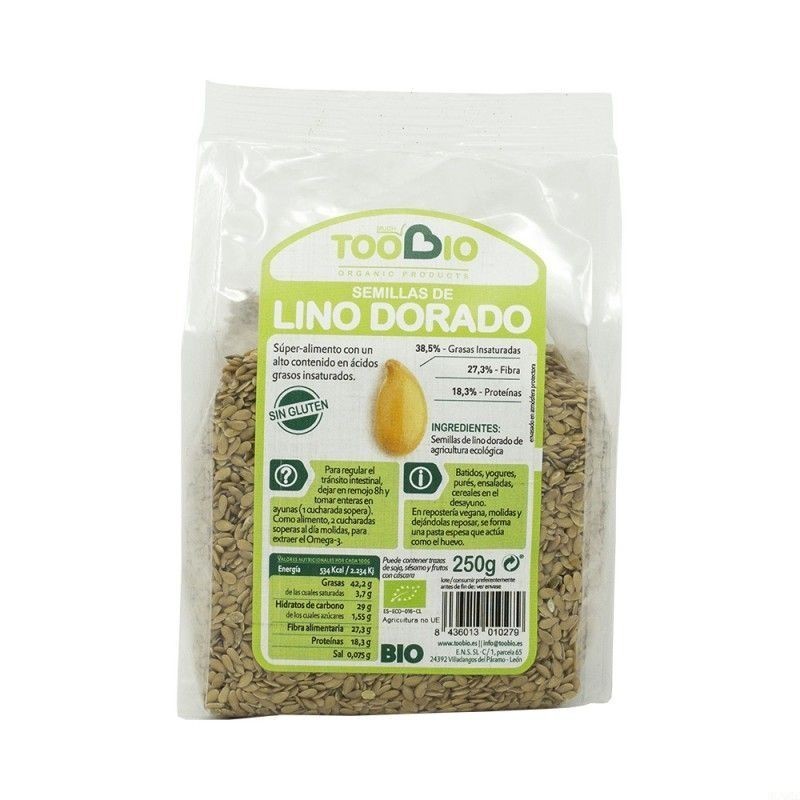 Semilla lino dorado sin gluten TOO BIO 250 gr BIO