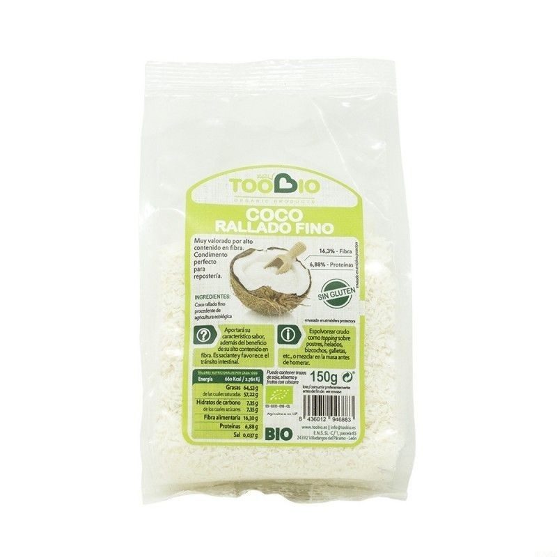 Coco rallado sin gluten TOO BIO 150 gr BIO