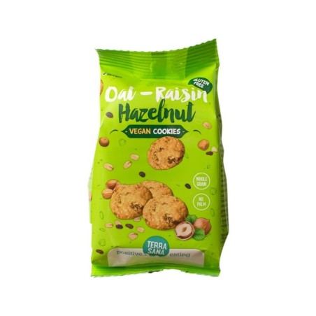 Cookies avena pasas avellanas sin gluten TERRASANA 150 gr BIO