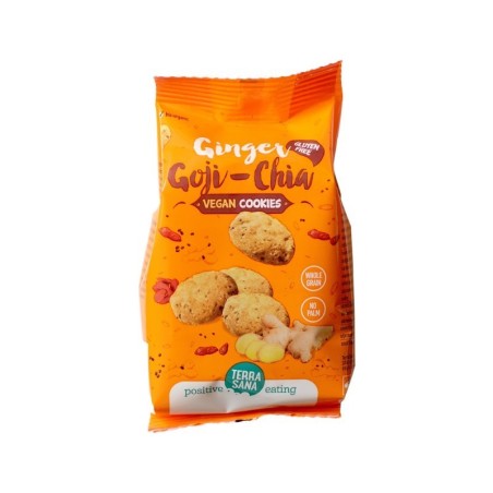 Cookies bayas goji chia jengibre sin gluten TERRASANA 150 gr BIO