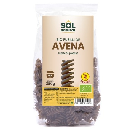 Espiral avena sin gluten SOL NATURAL 250 gr BIO