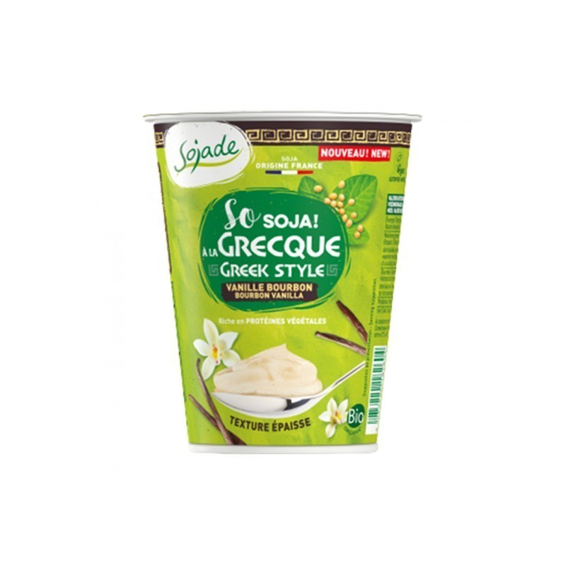 Yogur soja griego vainilla bourbon SOJADE 400 gr BIO