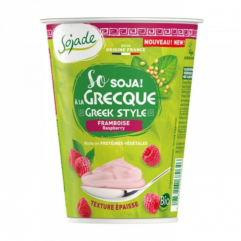 Yogur soja griego frambuesa SOJADE 400 gr BIO