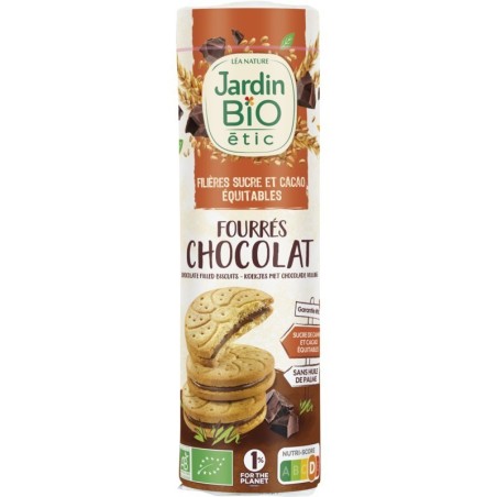 Galleta rellena chocolate comercio justo JARDIN BIO 300 gr