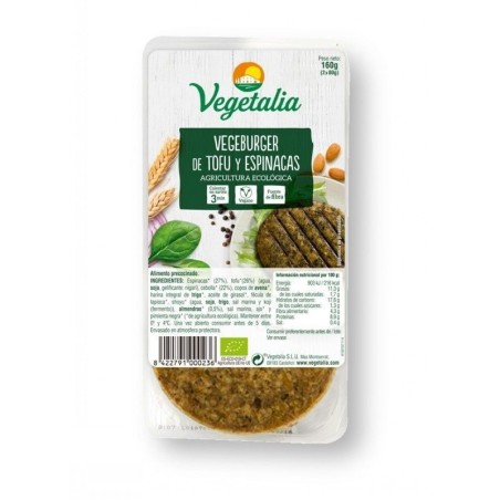 Vegeburger tofu espinacas VEGETALIA 160 gr