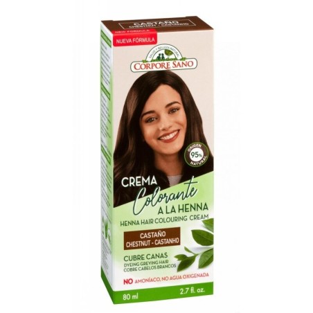 Crema colorante castaño CORPORE SANO 80 ml