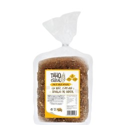 Pan molde maiz curcuma pipas integral TAHO 400 gr