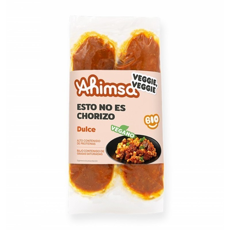 Chorizo dulce vegano AHIMSA 230 gr BIO