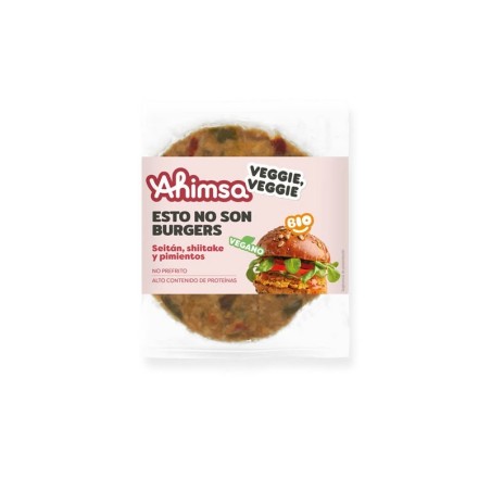 Hamburguesa seitan shiitake pimientos AHIMSA 160 gr LD BIO