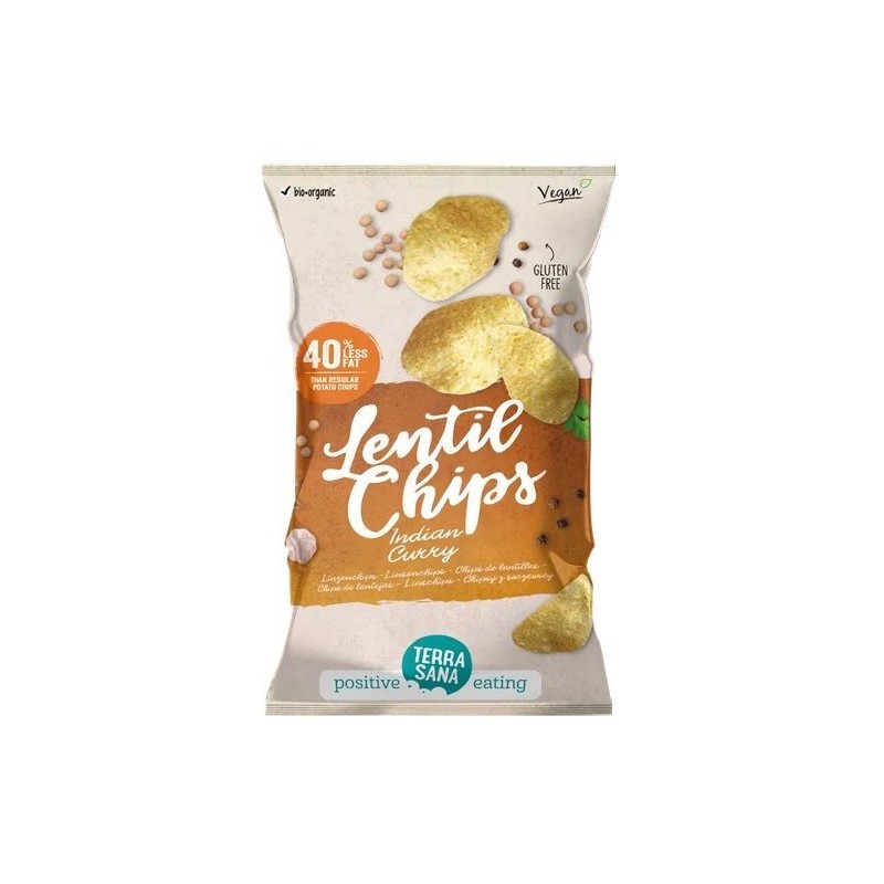 Chips lentejas curry indu TERRASANA 75 gr BIO