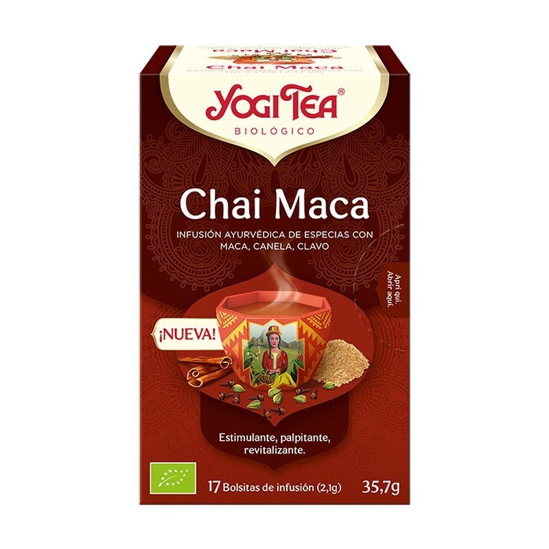 Yogi tea infusion chai maca 17 bolsas BIO