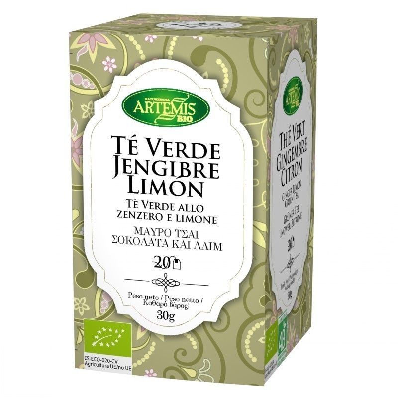 Infusion te verde jengibre limon (20 filtros) ARTEMIS 30 gr