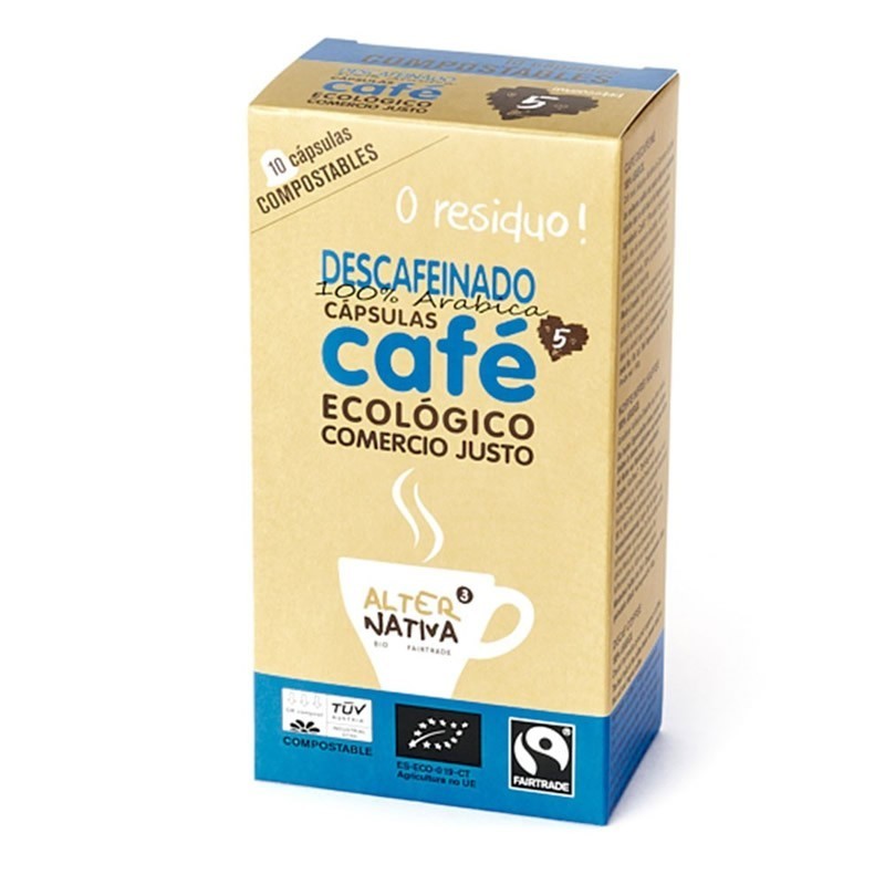 Cafe descafeinado ALTERNATIVA 3 (10 capsulas TUV) BIO