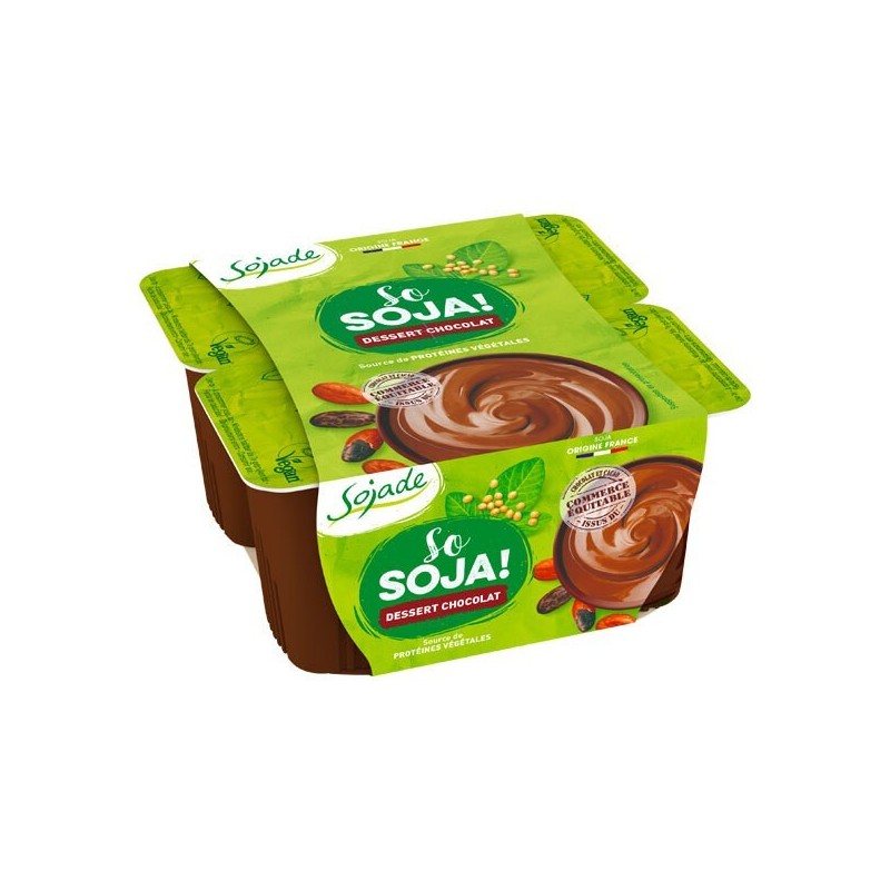 Yogur soja chocolate SOJADE 4x100 gr BIO