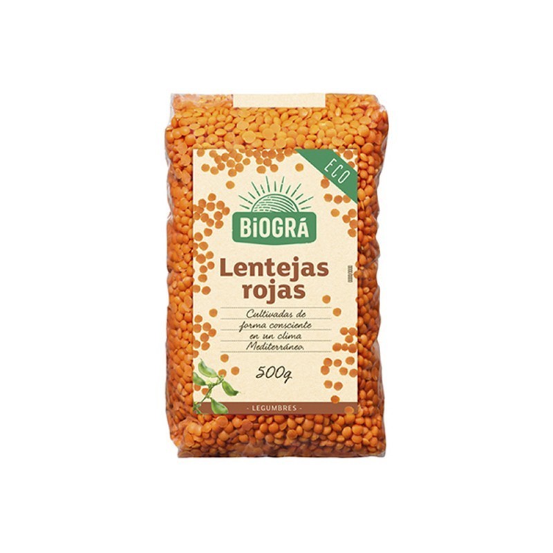 Lentejas rojas BIOGRA 500 gr BIO