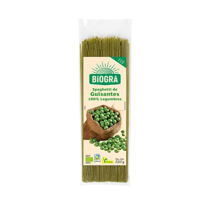 Espaguetis guisantes BIOGRA 250 gr BIO