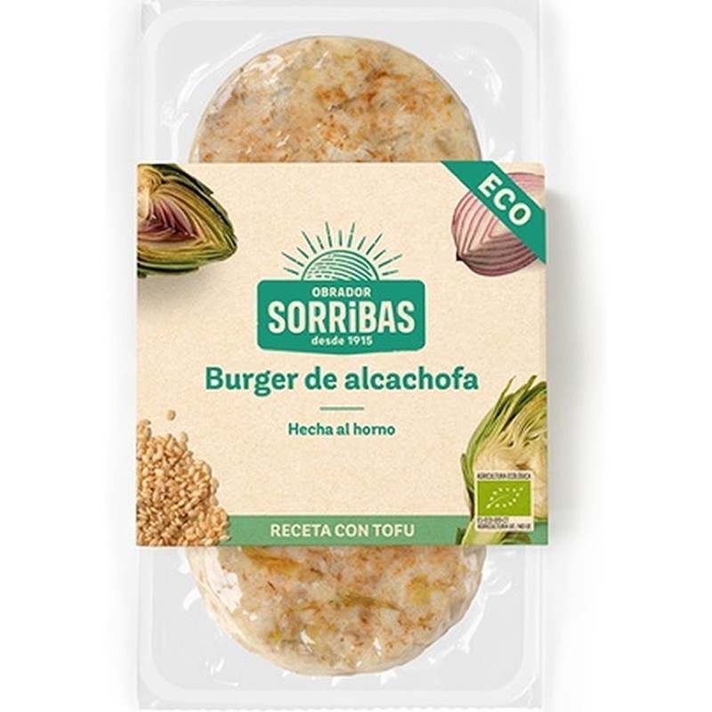 Hamburguesa alcachofa vegana SORRIBAS 160 gr BIO