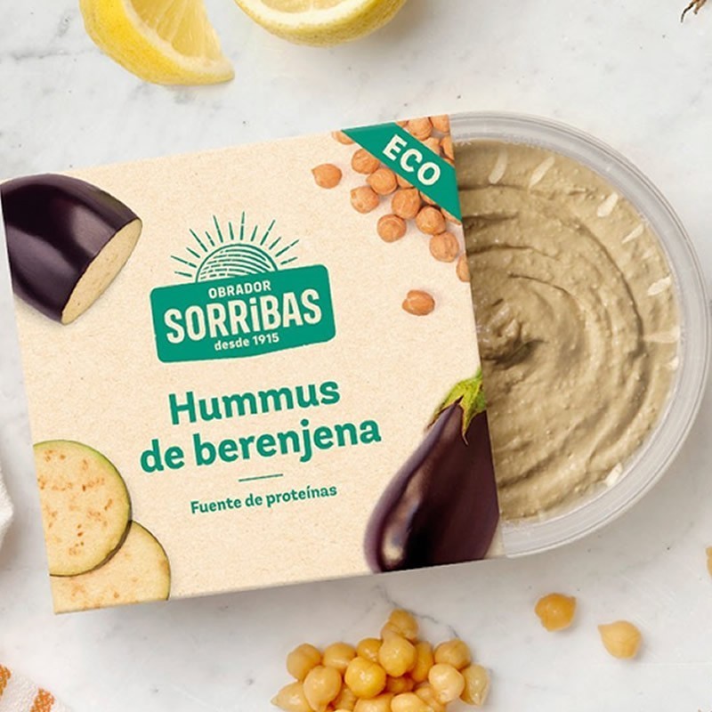 Hummus berenjena asada vegano SORRIBAS 240 gr BIO