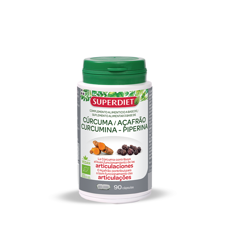 Curcuma murcumina piperina SUPERDIET 90 capsulas BIO