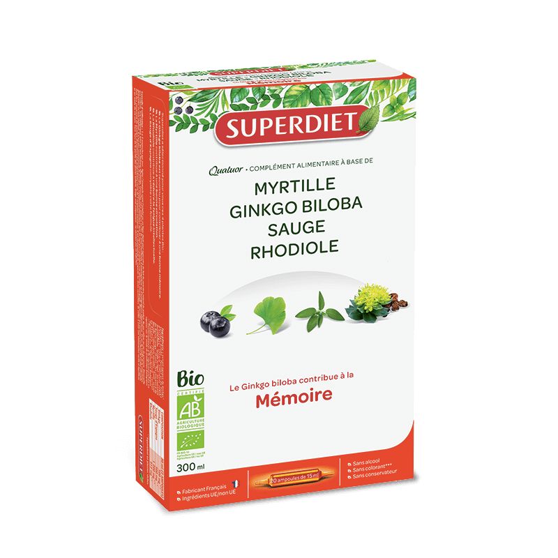 Cuarteto ginkgo memoria SUPERDIET 20x15 ml BIO