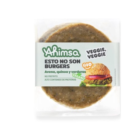 Hamburguesa avena quinoa verduras AHIMSA 160 gr BIO